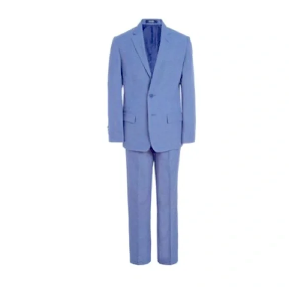 Nautica 2-piece. Micro-Texture Pant Suit Big Boys 16 Dark Blue Zip Fly pant Matching Sets